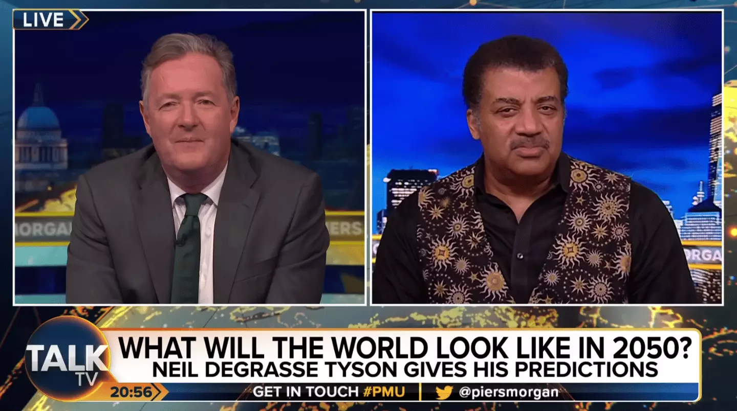 DeGrasse Tyson speaking to Piers Morgan.