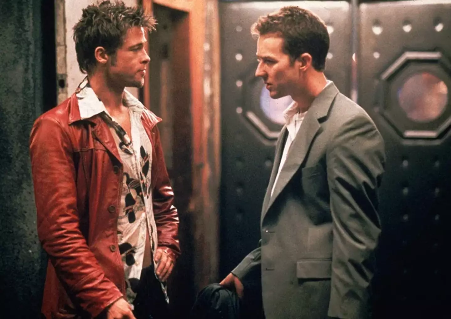 Brad Pitt and Edward Norton in Fight Club.