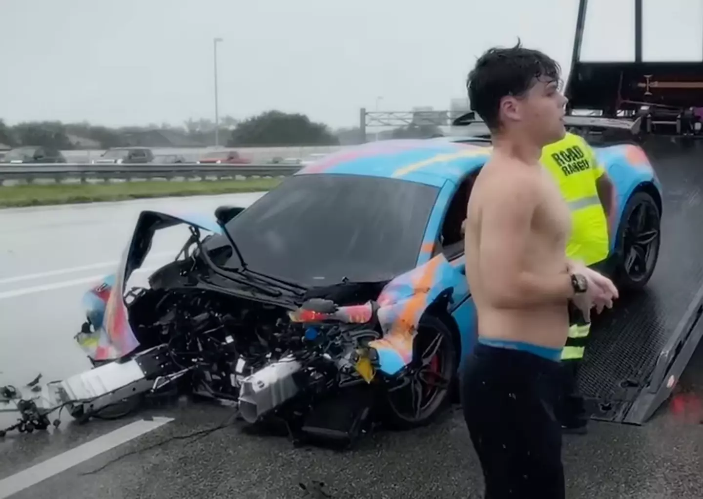 The streamer has been criticized for his reaction after the crash (YouTube/Jack Doherty)