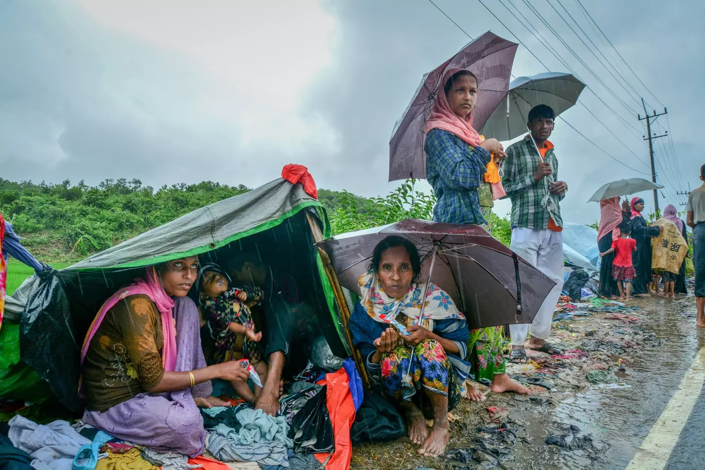 Rohingya refugees fleeing to Bangladesh (Alamy)