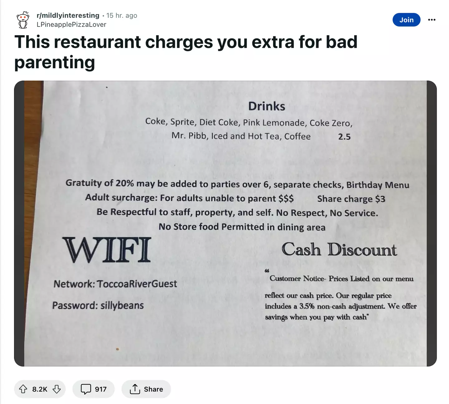 One Redditor shared a screenshot online.