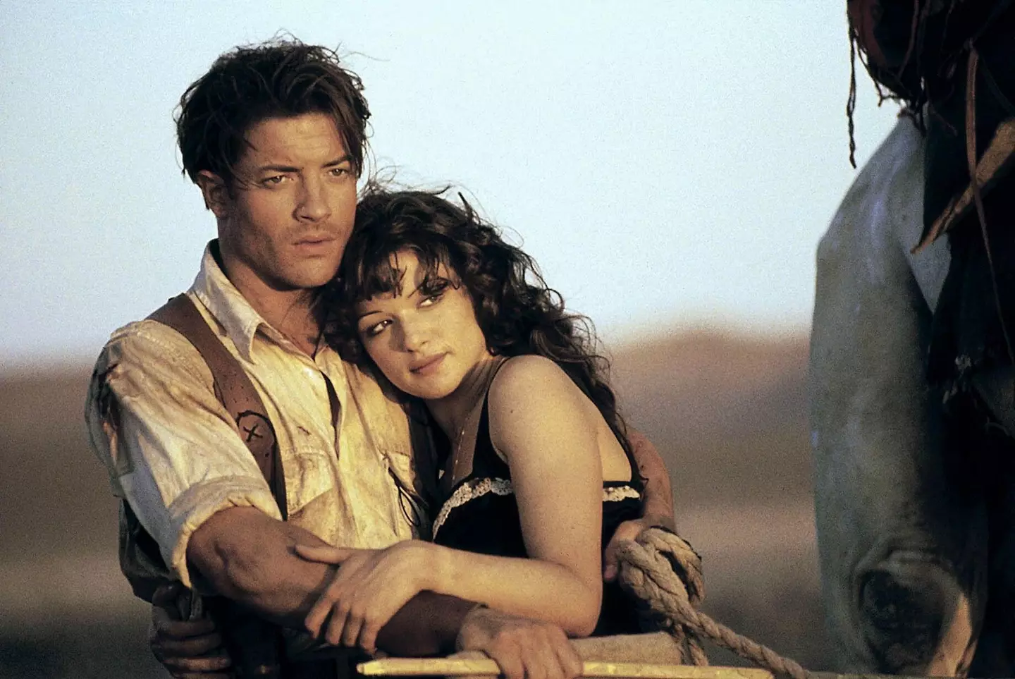 Brendan Fraser and Rachel Weisz in The Mummy.