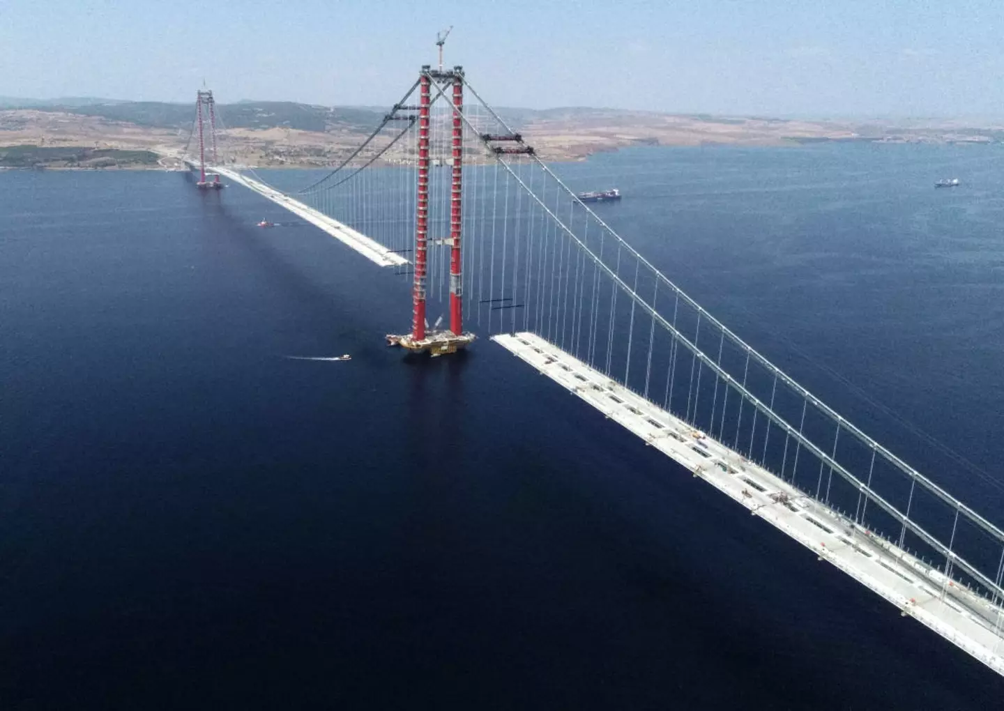 The 1915 Çanakkale Bridge in Turkey (Burak Akay/Anadolu Agency via Getty Images)