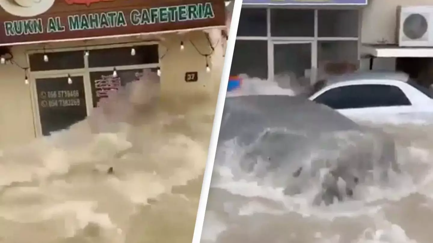 Unbelievable Video Shows Shocking Extent Of UAE Flooding