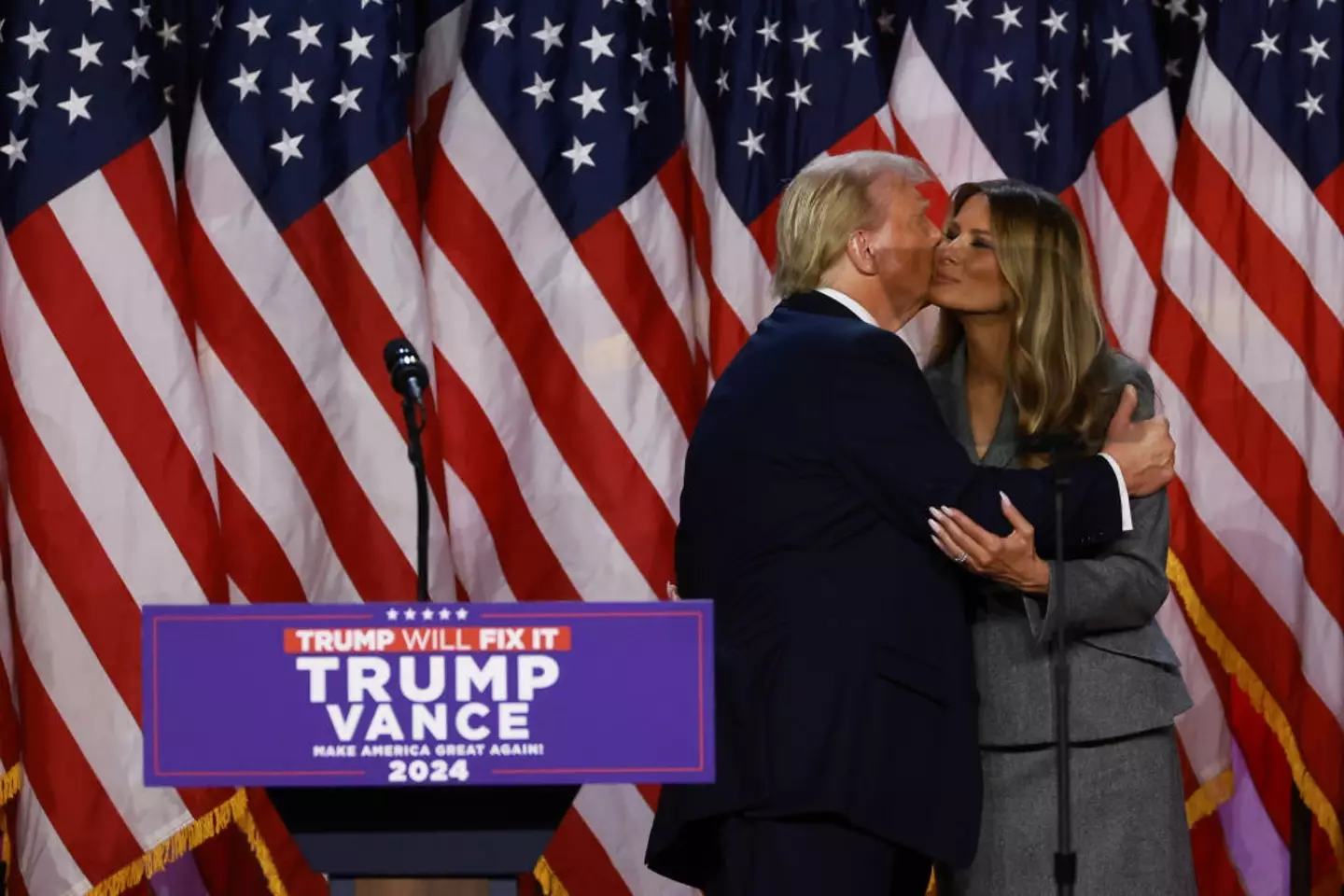 Melania made rare appearances during Trump's election campaign (Joe Raedle/Getty Images)