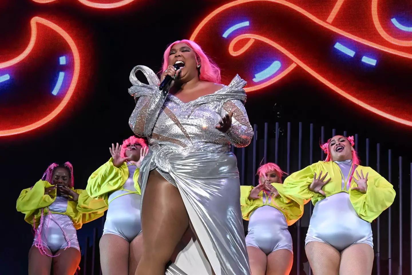 On the same day of the Beyoncé concert, Lizzo - real name Melissa Viviane Jefferson - and her production company were sued by three former dancers over alleged sexual harassment and a 'hostile work environment'.