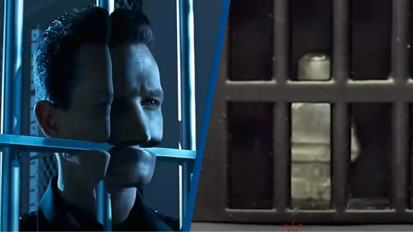 Robot shifts into liquid to escape cage and then reforms just like in Terminator 2