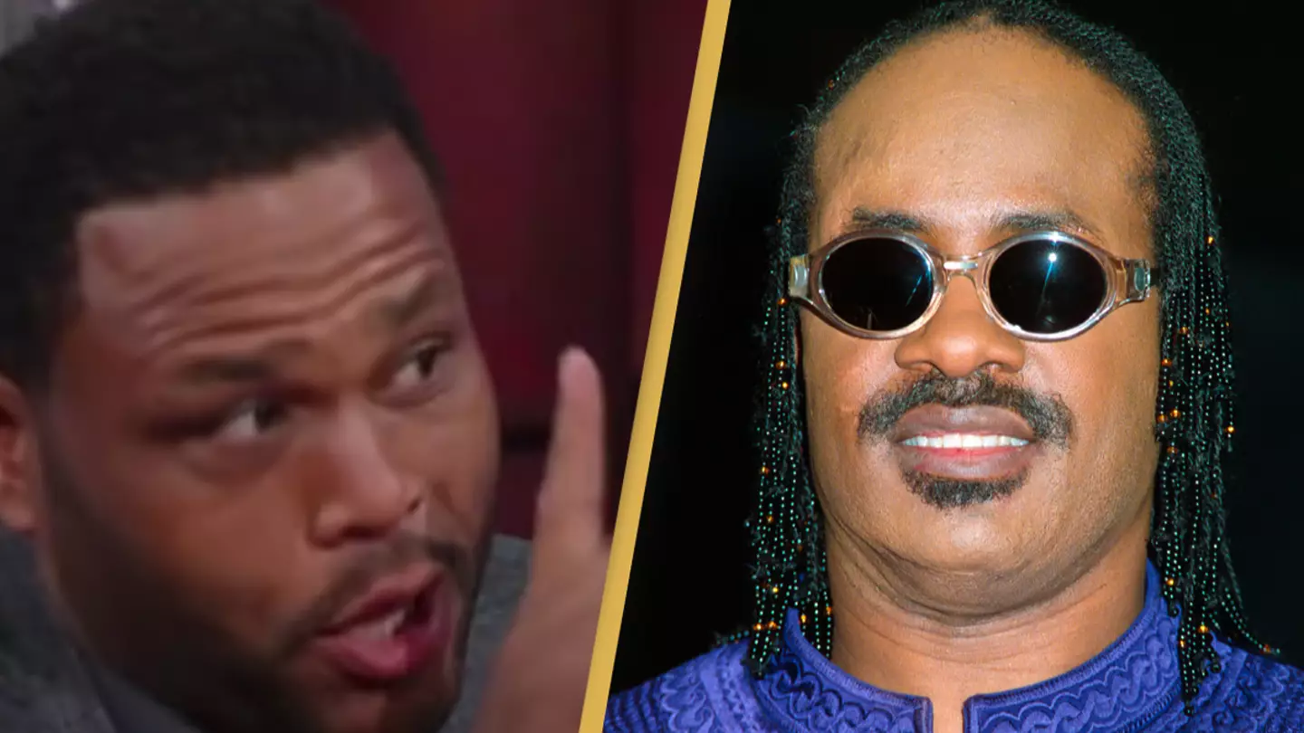 Anthony Anderson's encounter with Stevie Wonder has people speculating he isn't actually blind