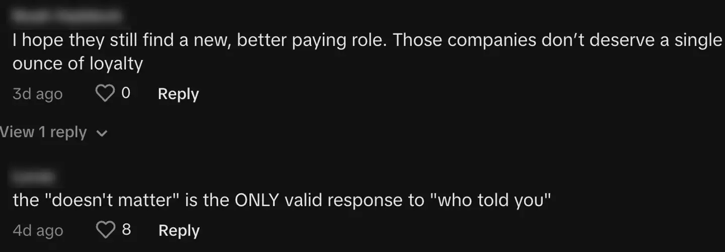 Viewers couldn't believe the boss' response. (TikTok)