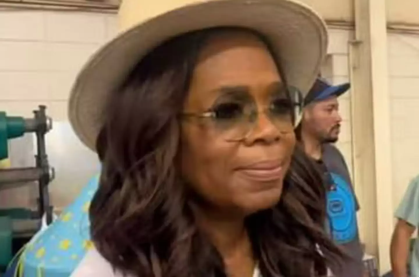Oprah was interviewed by a film crew at a shelter last week.