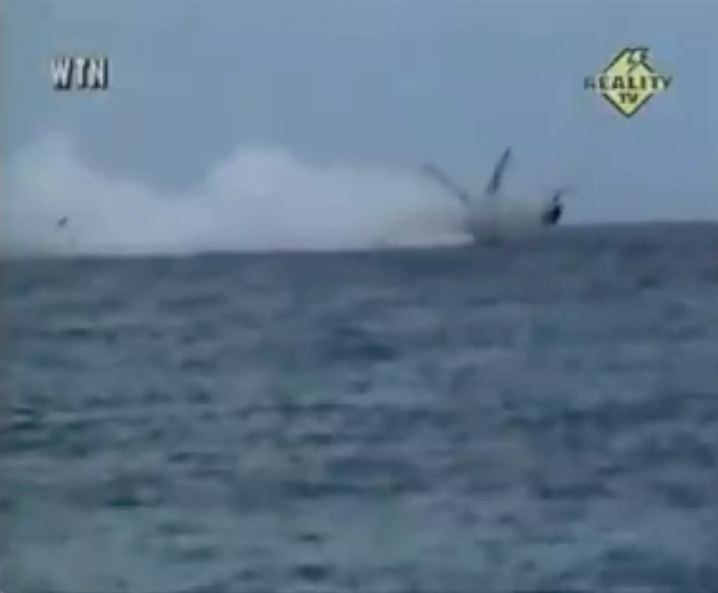 The plane broke apart after hitting a reef. (WTN)