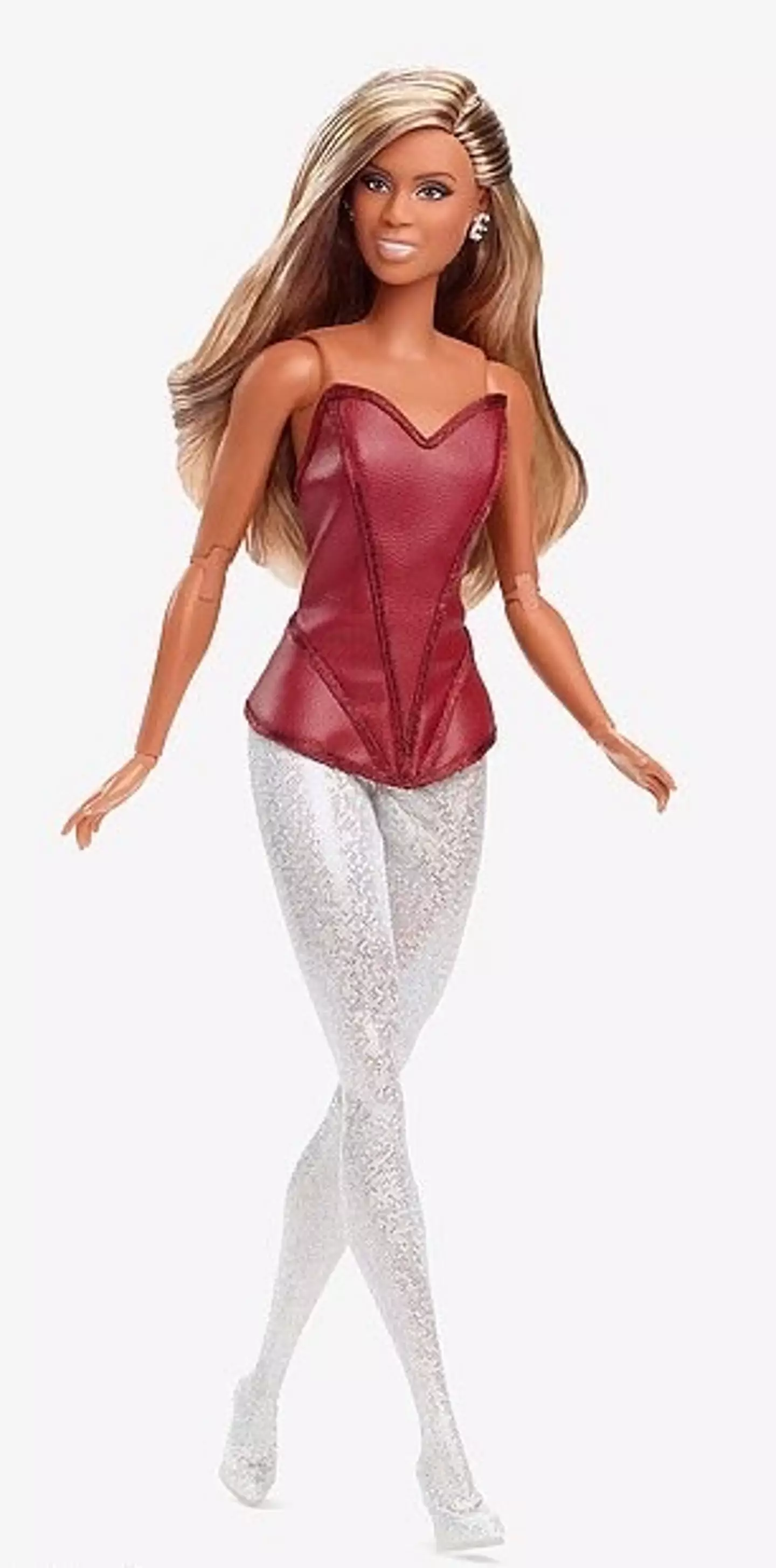 The doll comes with multiple outfit changes.