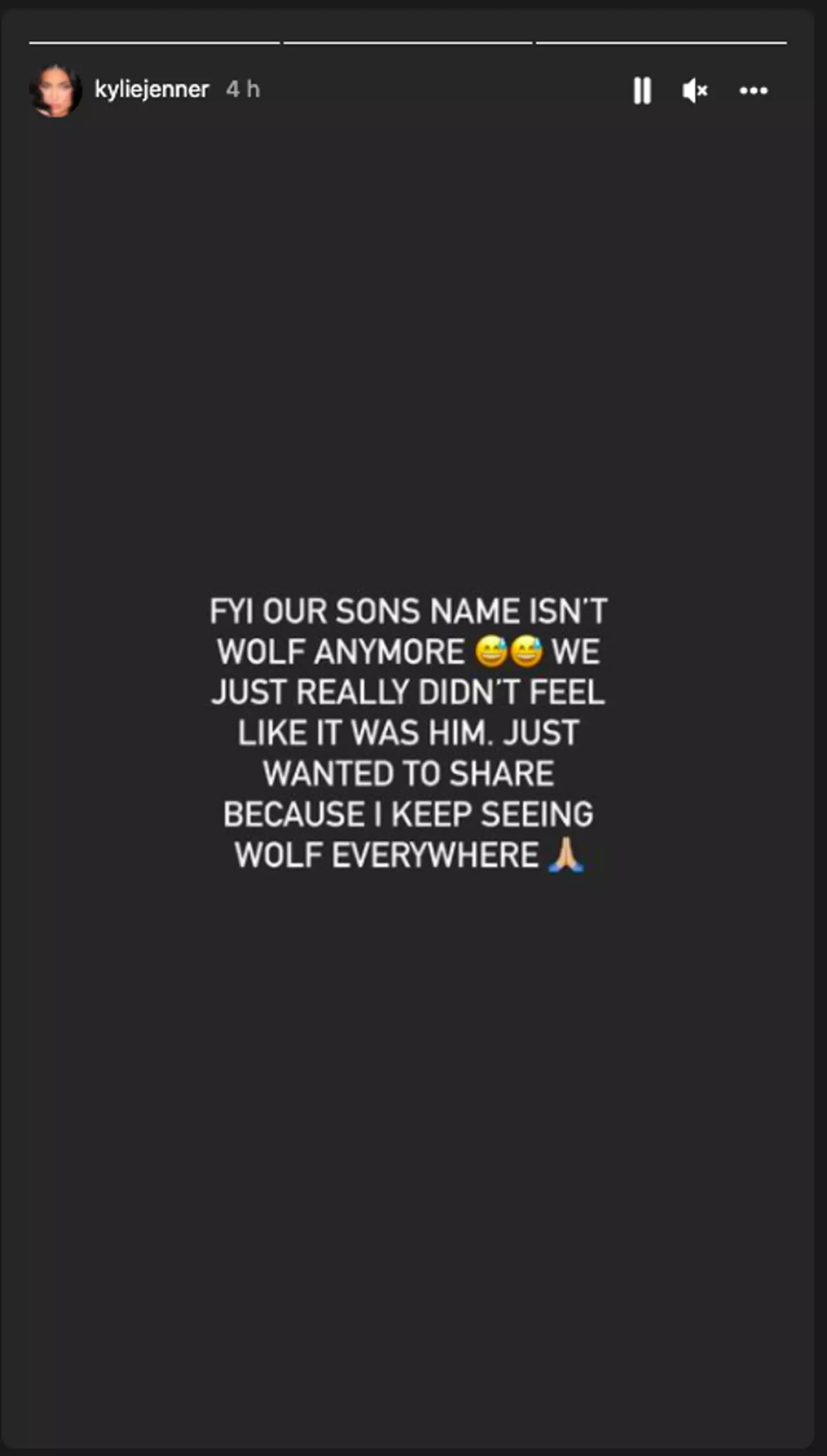 Kylie shared the news on Instagram.