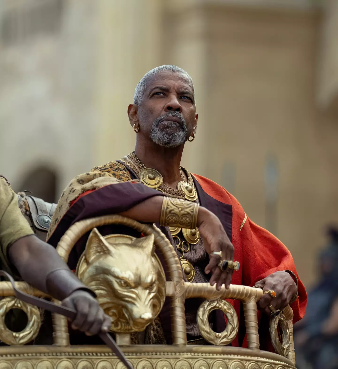 Denzel Washington in Gladiator 2. (Paramount Pictures)