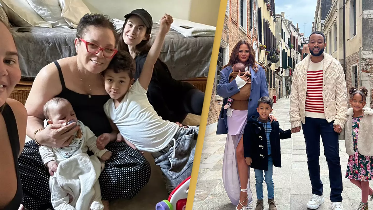 Chrissy Teigen thanks her army of nannies for making her the best mom on Mother's Day