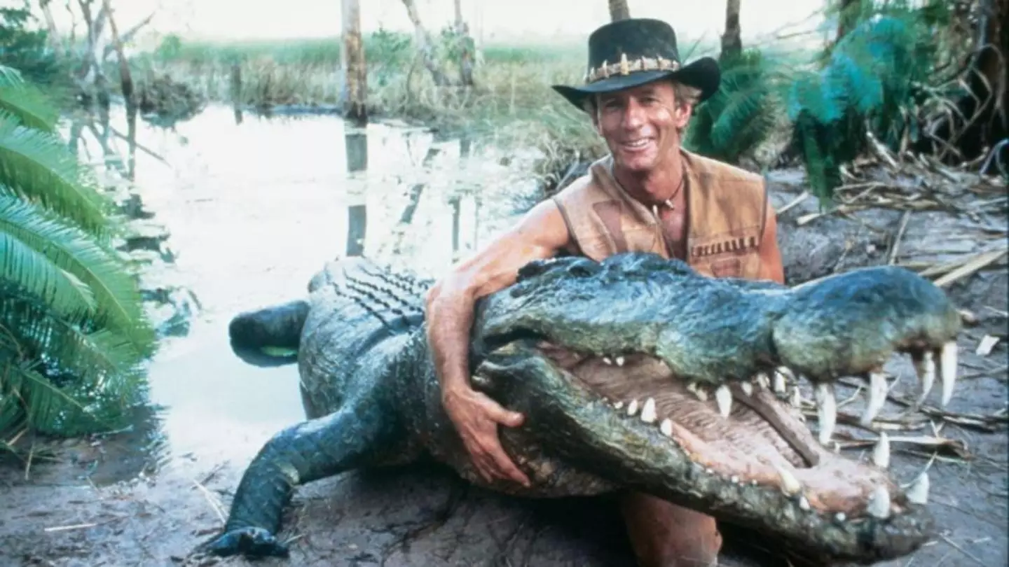 Paul Hogan with his co-star, Burt (Paramount Pictures)