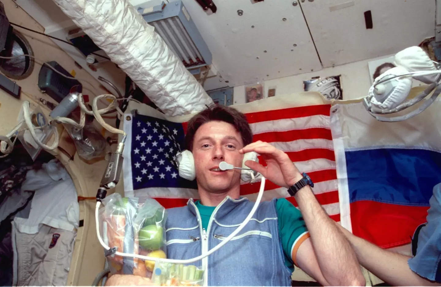 Michael stayed on Mir for a further four months after his near-death experience (NASA/Newsmakers)