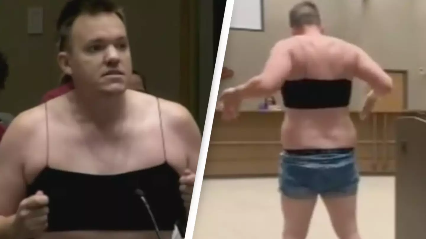 Dad strips down to make ‘argument’ about schools' ‘appropriate’ dress code policy