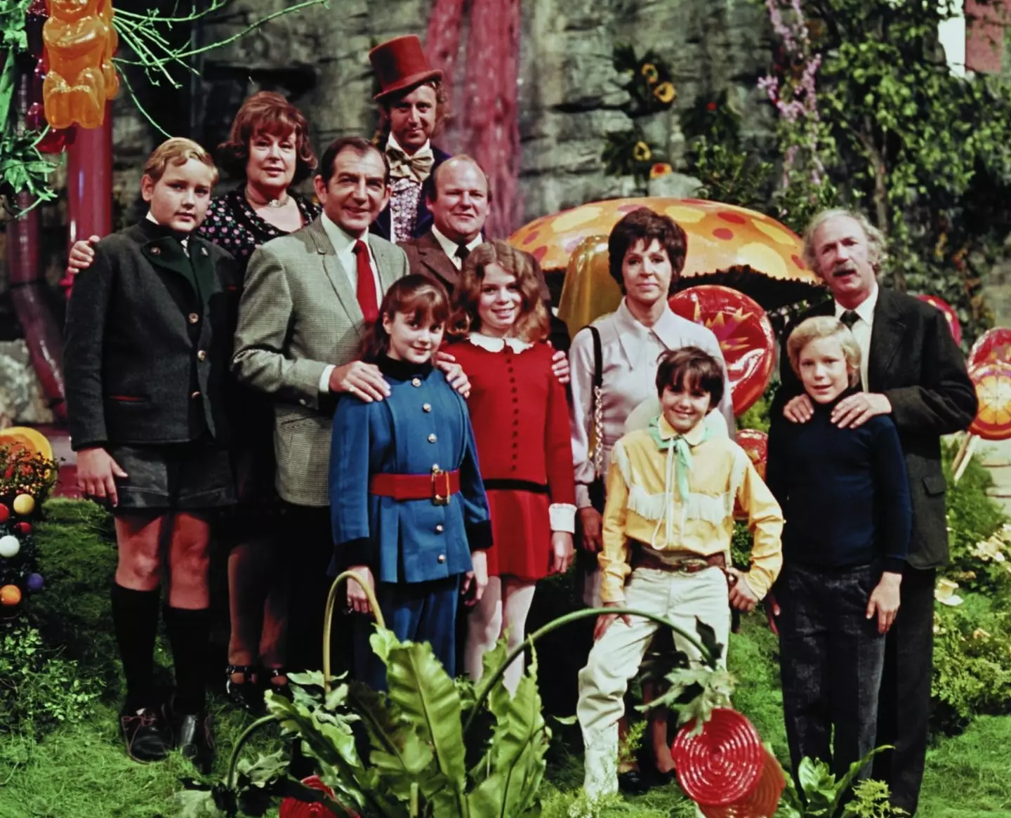 Gene Wilder and the cast of Willy Wonka.