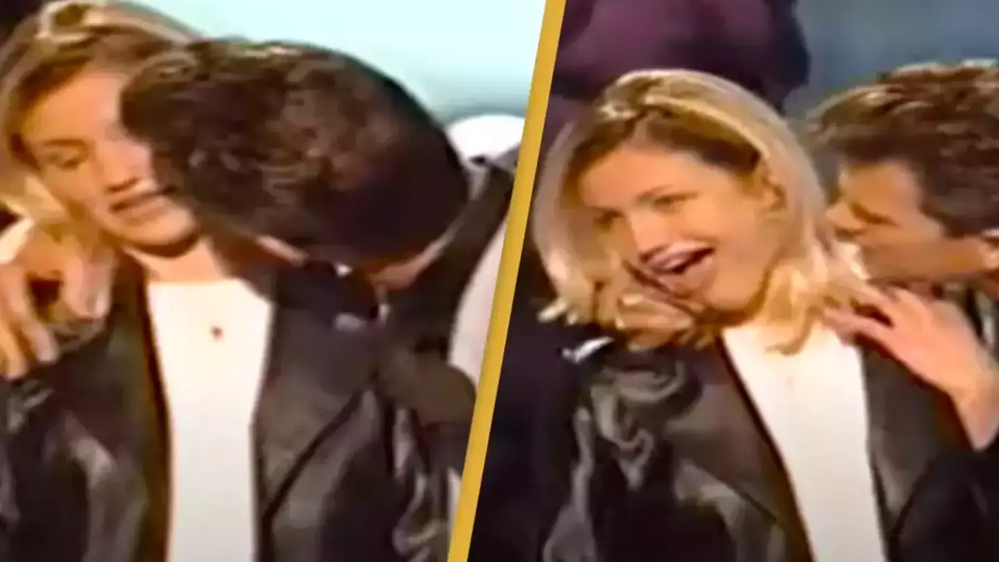 People are cringing at footage of Cameron Diaz being forcefully kissed at MTV Awards