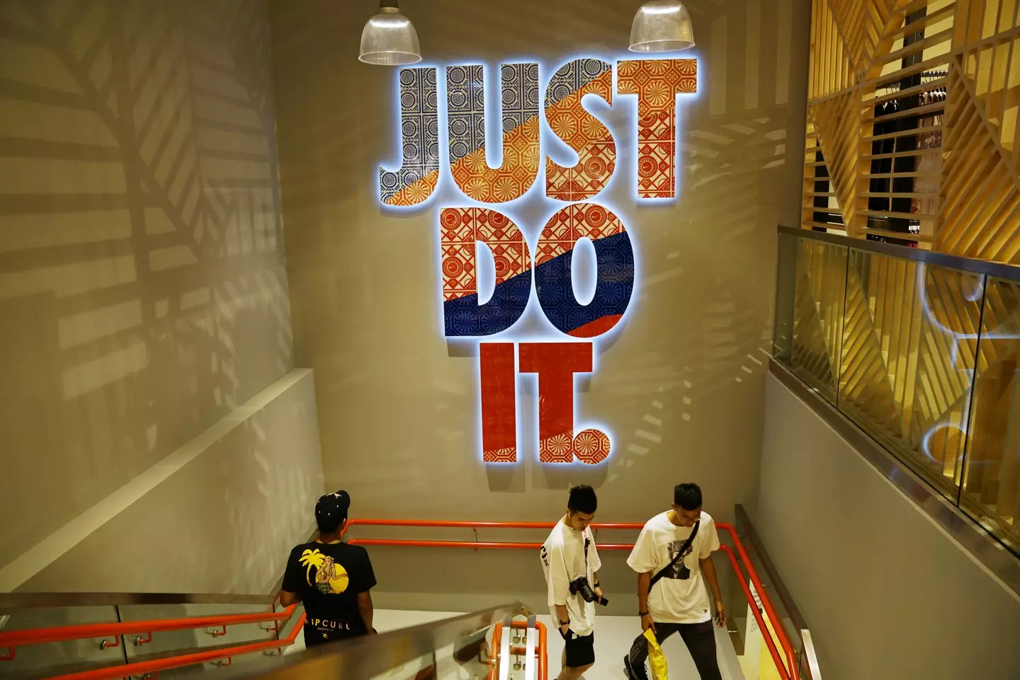 Nike's 'Just do it' slogan is one of the most recognisable in the world (Wei Leng Tay/Bloomberg via Getty Images)