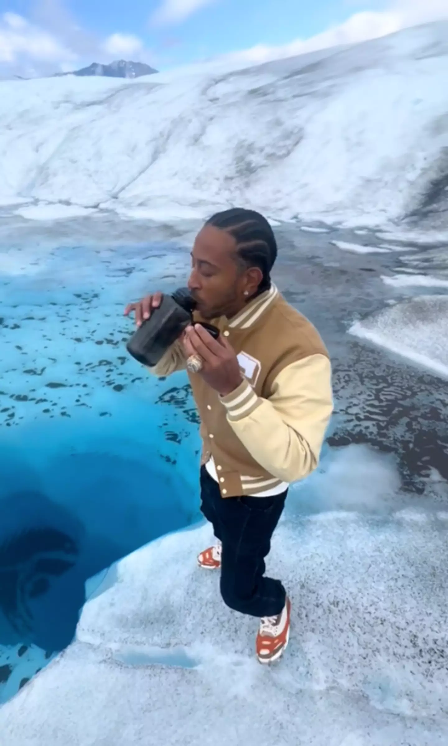 Ludacris stunned fans when he took a sip of glacier water last month (TikTok/ludacrisdtp)