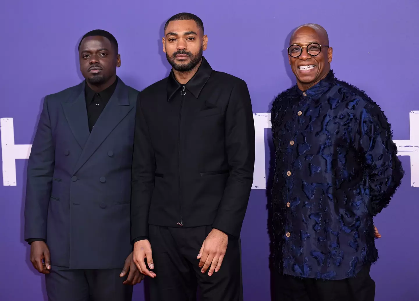Daniel Kaluuya, Kane Robinson and Ian Wright pictured at The Kitchen premiere.