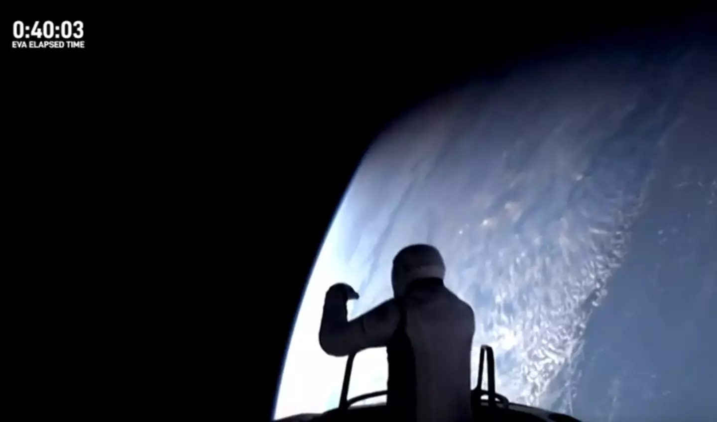 Jared Isaacman emerging from the capsule (Twitter/ @PolarisProgram)