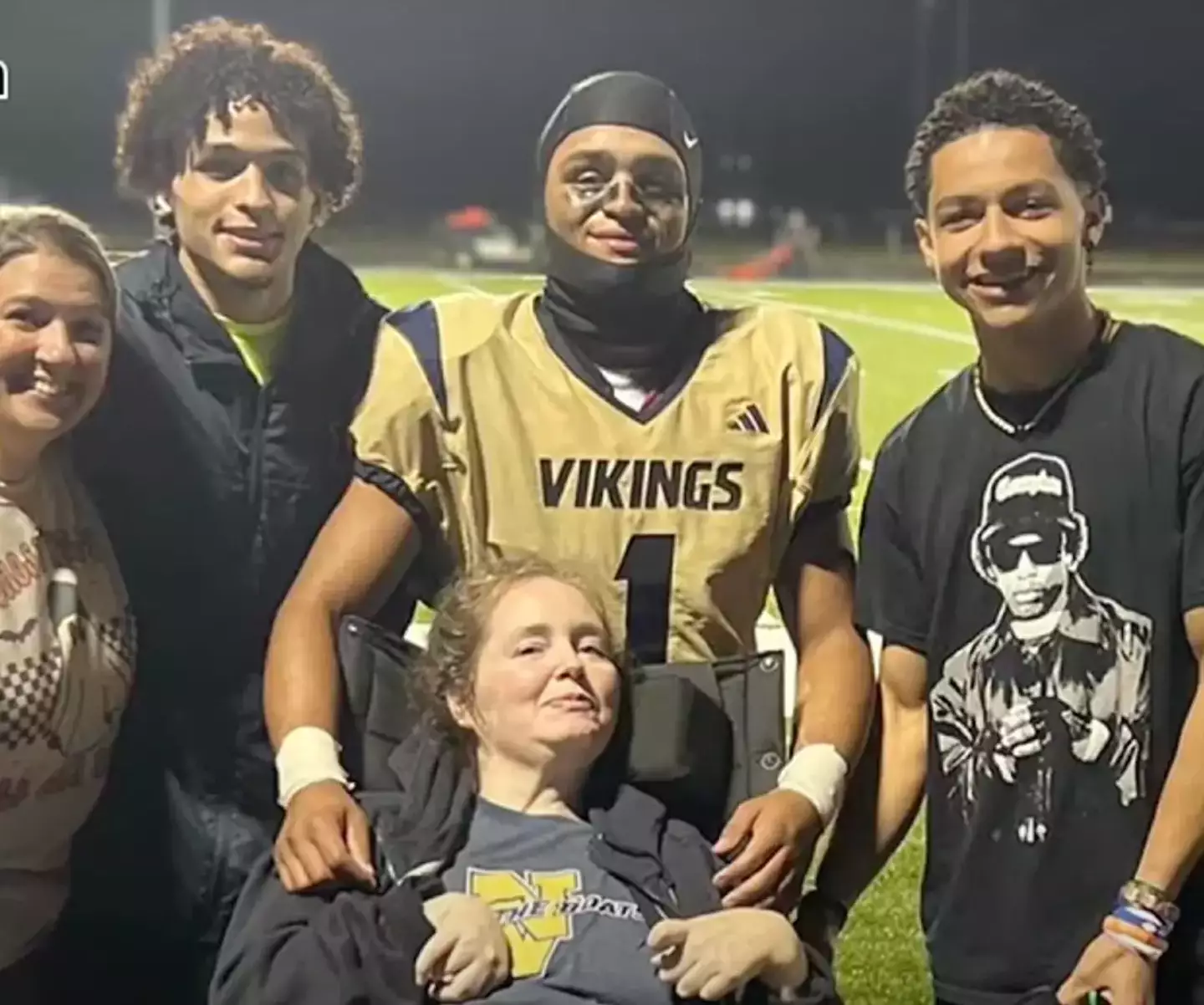 Flewellen has been able to go to her son's football game.