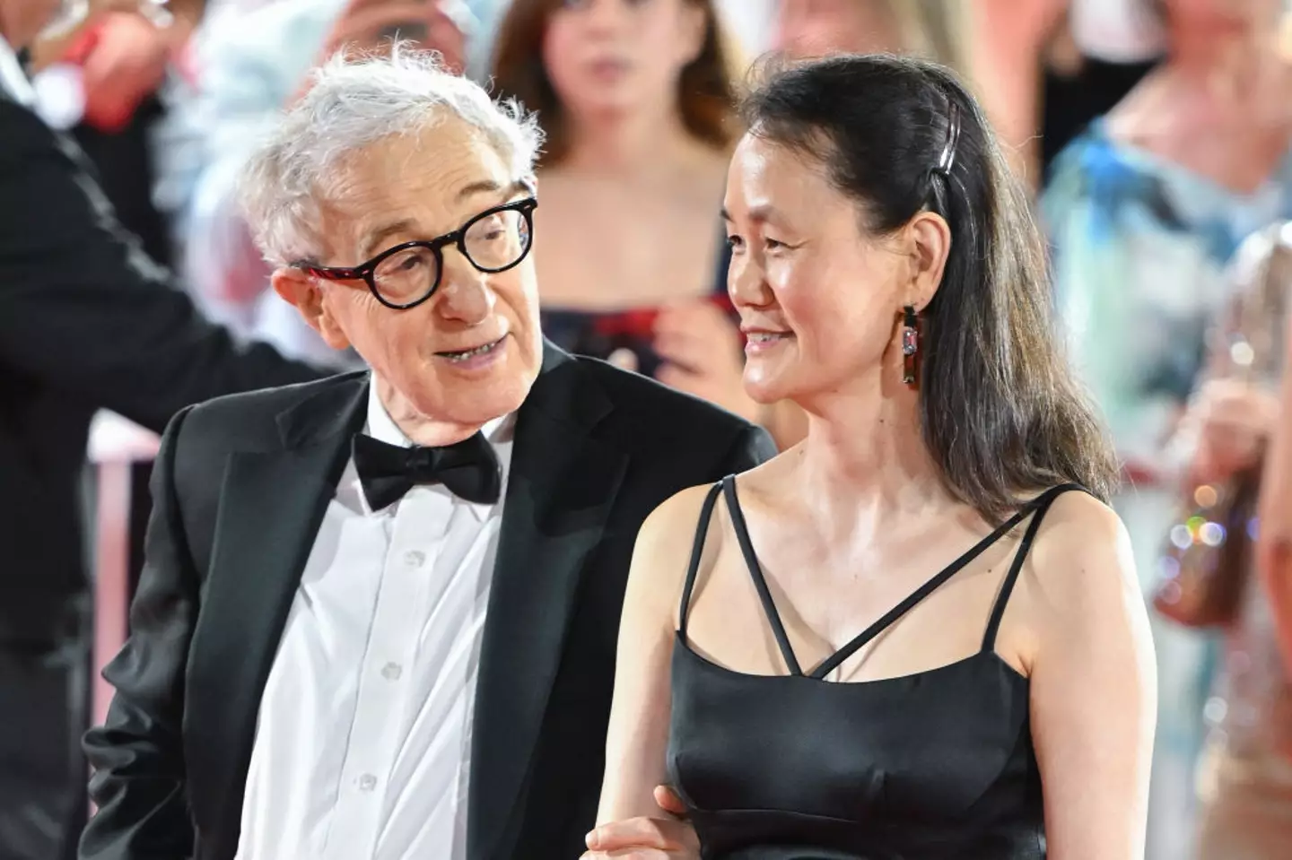 Woody Allen and Soon-Yi Previn in 2023 (Stephane Cardinale - Corbis/Corbis via Getty Images)