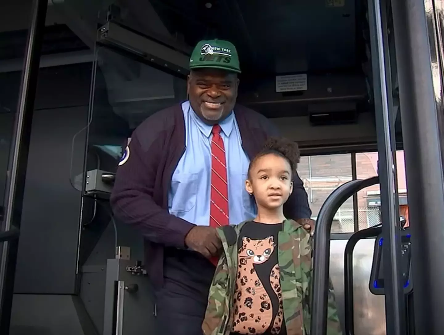 The kind-hearted bus driver and Adaline 'Addy' Gonzalez were reunited (WABC)