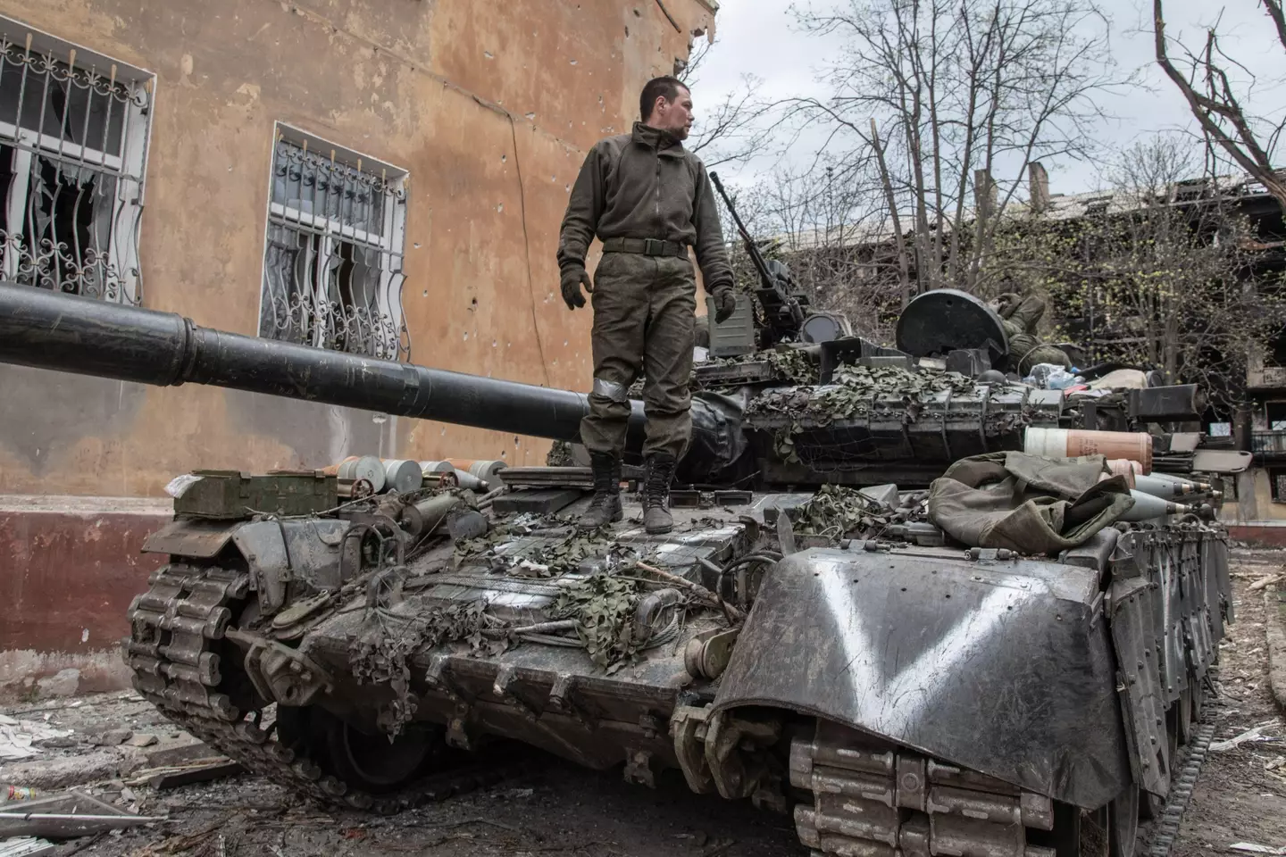 Russian forces in Mariupol.