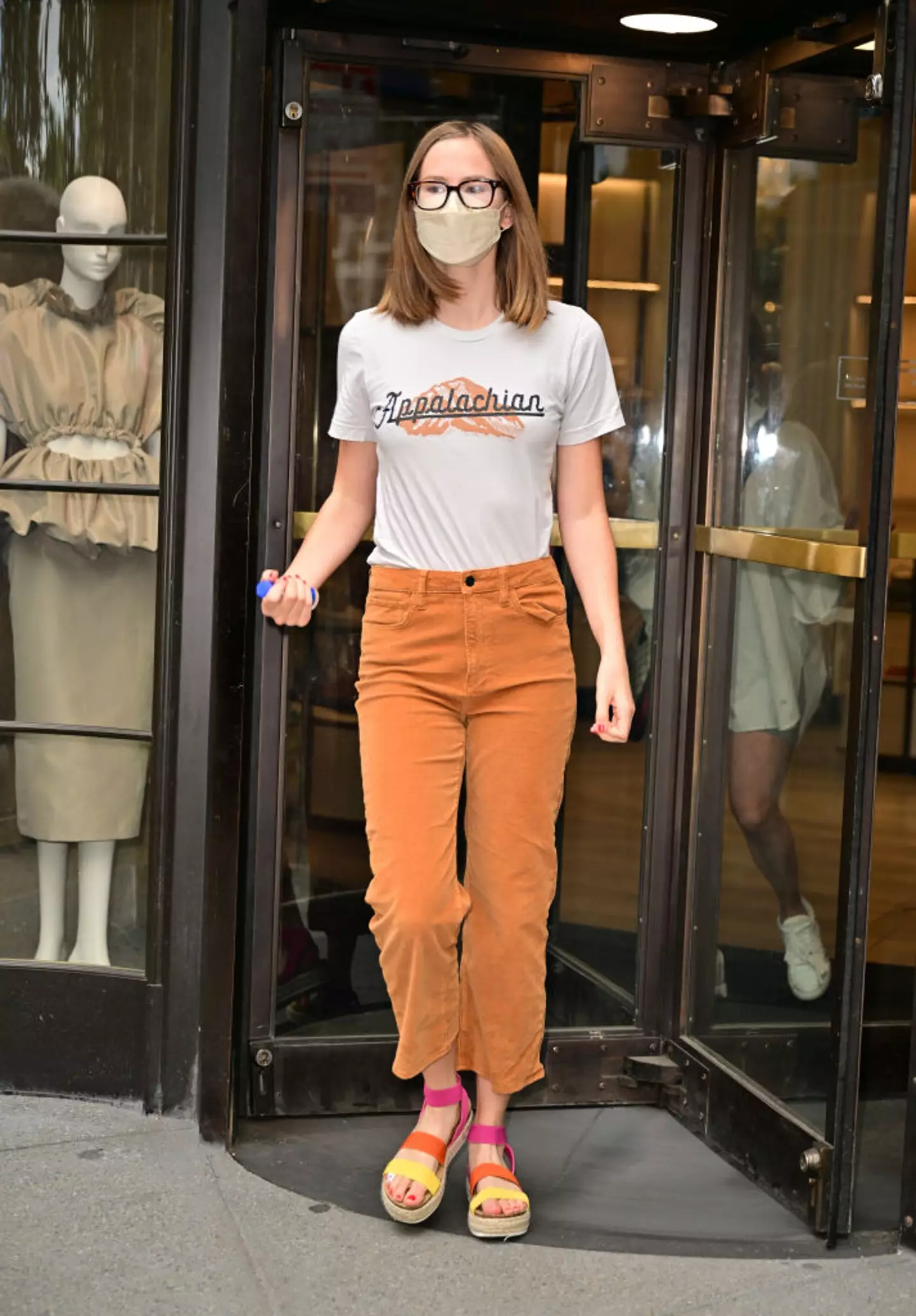 Violet Affleck is seen leaving Bergdorf Goodman in Manhattan, in August 2022. (James Devaney/GC Images)