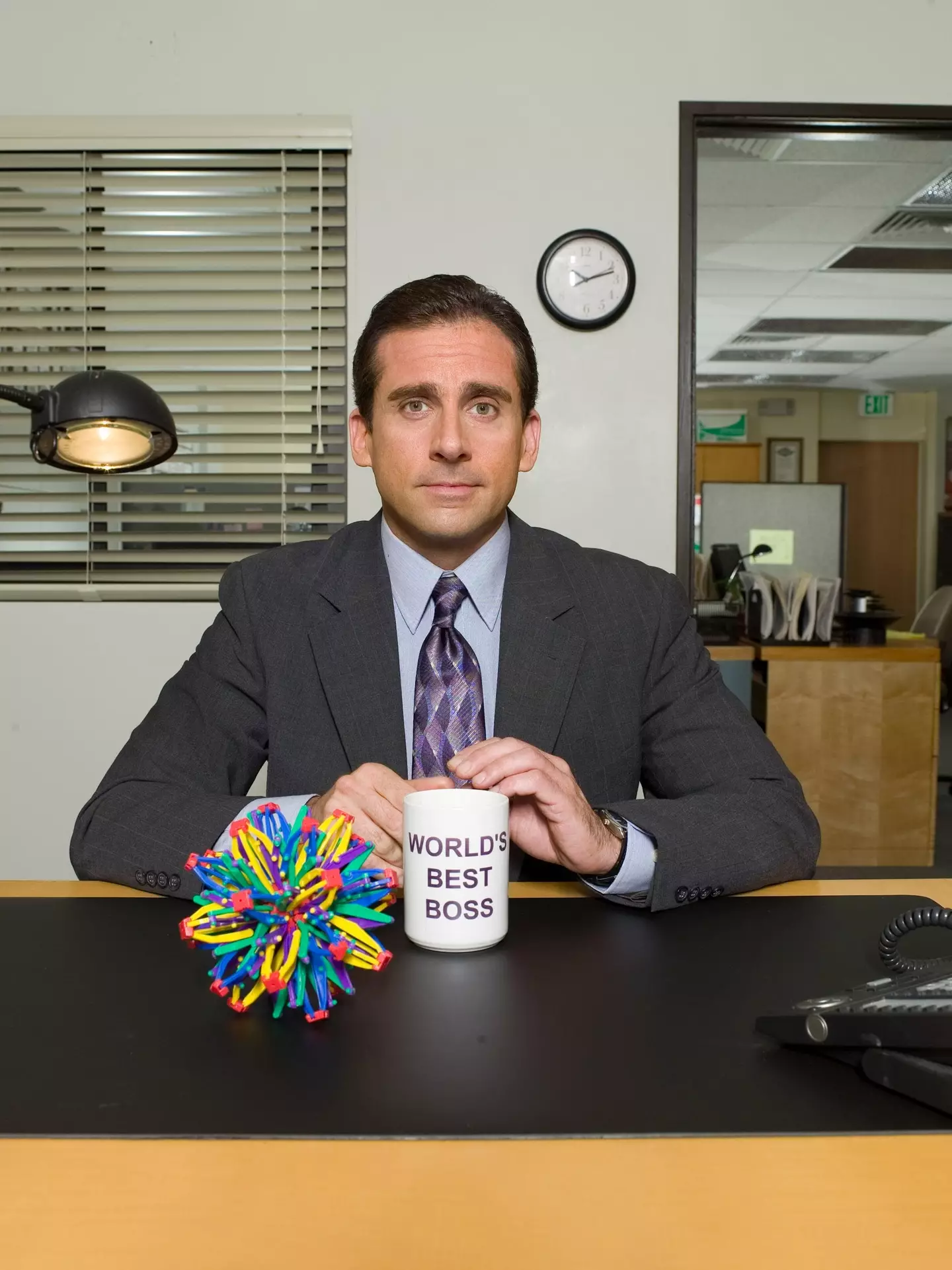 Steve Carell as Michael Scott.