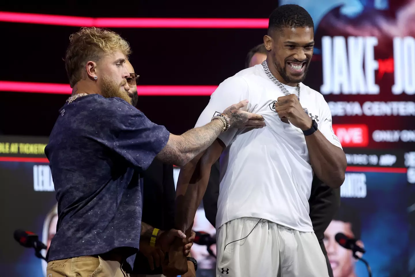 Jake Paul takes on Anthony Joshua this weekend (Photo by Leonardo Fernandez/Getty Images)