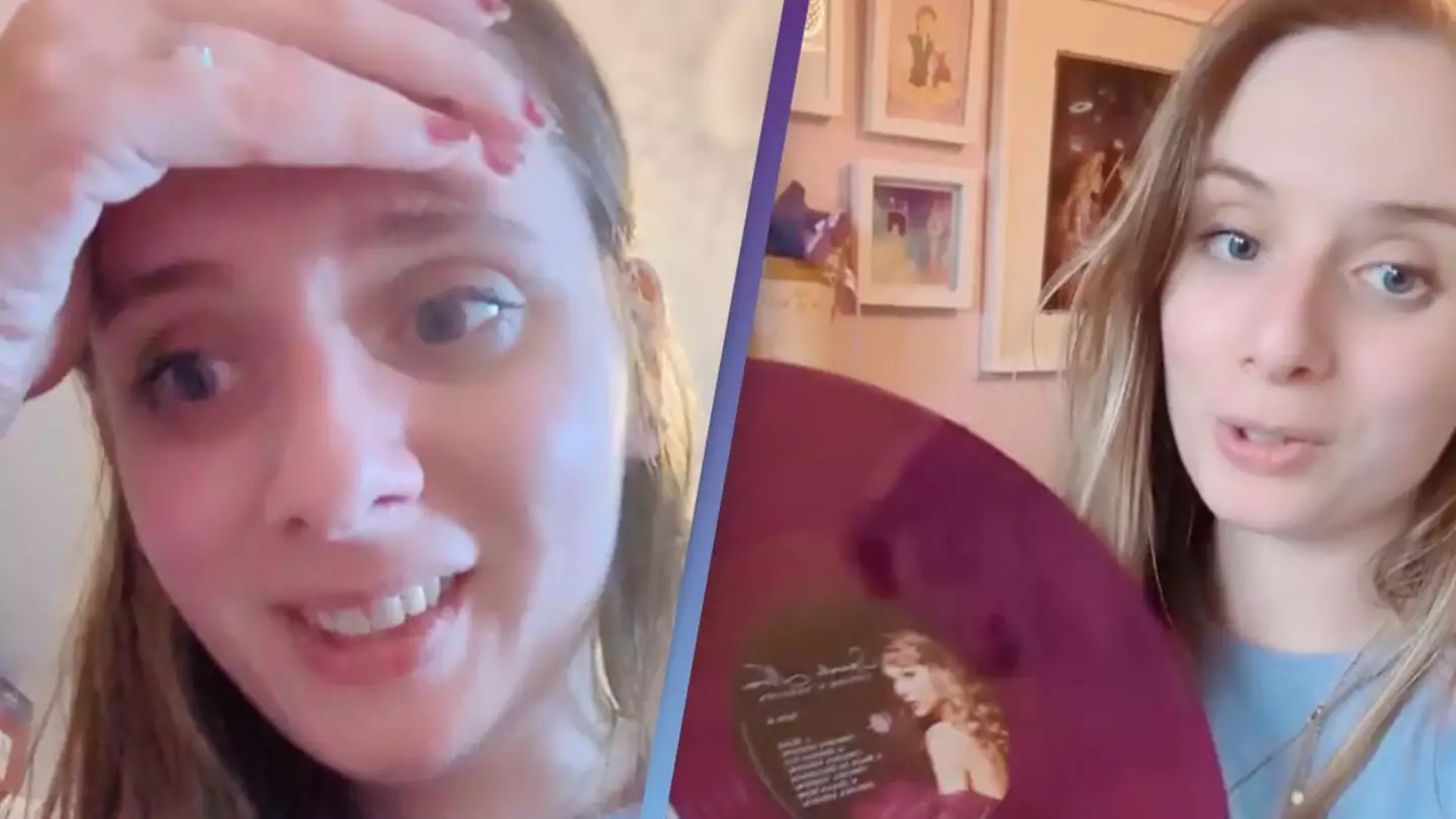 Woman horrified after listening to her new Taylor Swift vinyl only for 'demonic' music to start playing