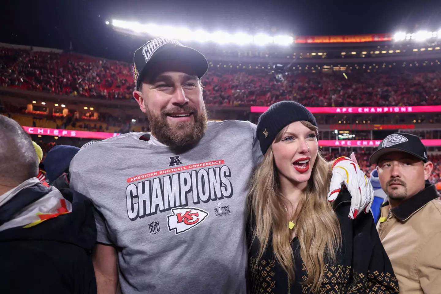 Trump was asked about Travis Kelce and Taylor Swift's engagement (Jamie Squire/Getty Images)