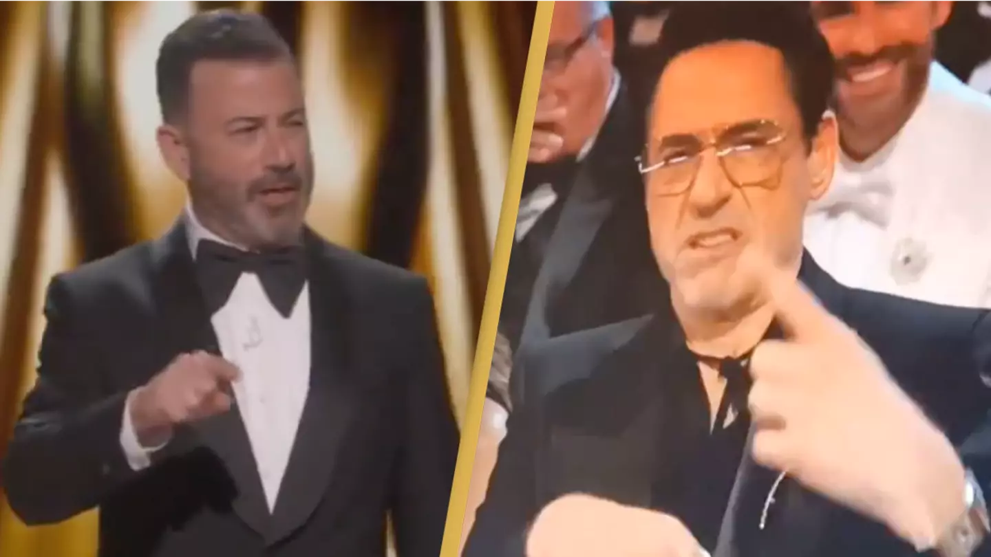 People think Robert Downey Jr is going to slap Jimmy Kimmel after awkward Oscars joke