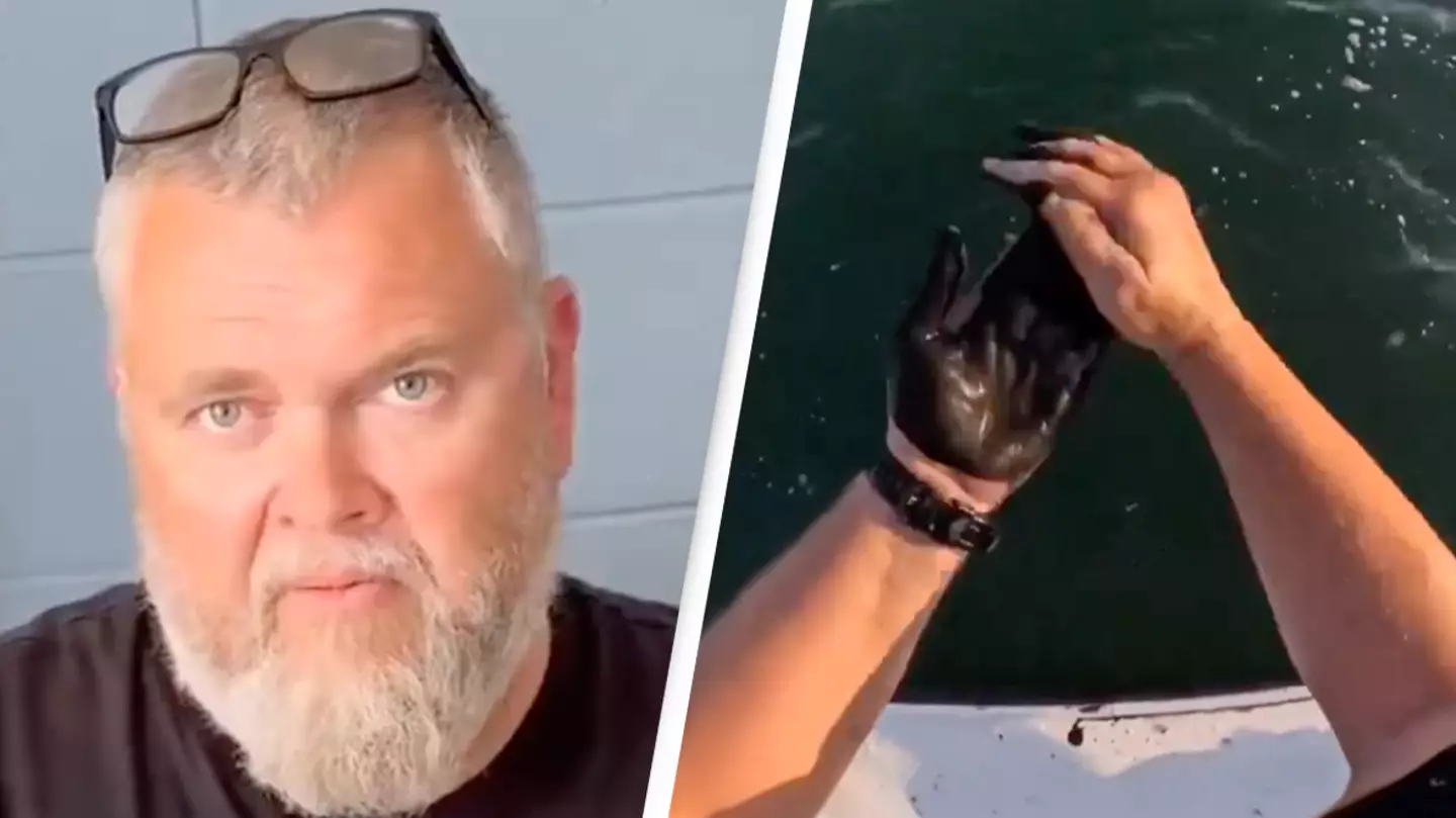 People shocked after seeing what happened to man five days after he rubbed squid ink on himself