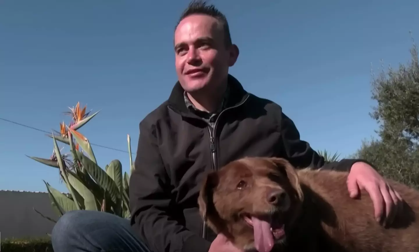 Bobi with owner, Leonel Costa.