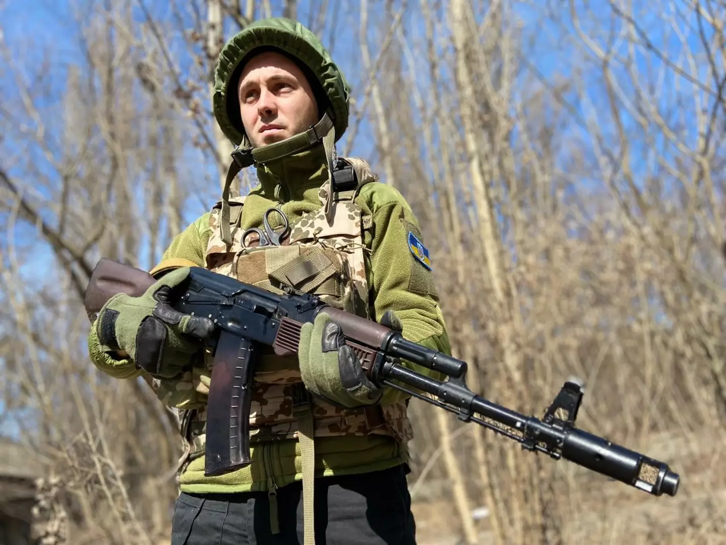 Frontman Taras Topolia, who is just one of many Ukrainians who has volunteered to fight for their country.