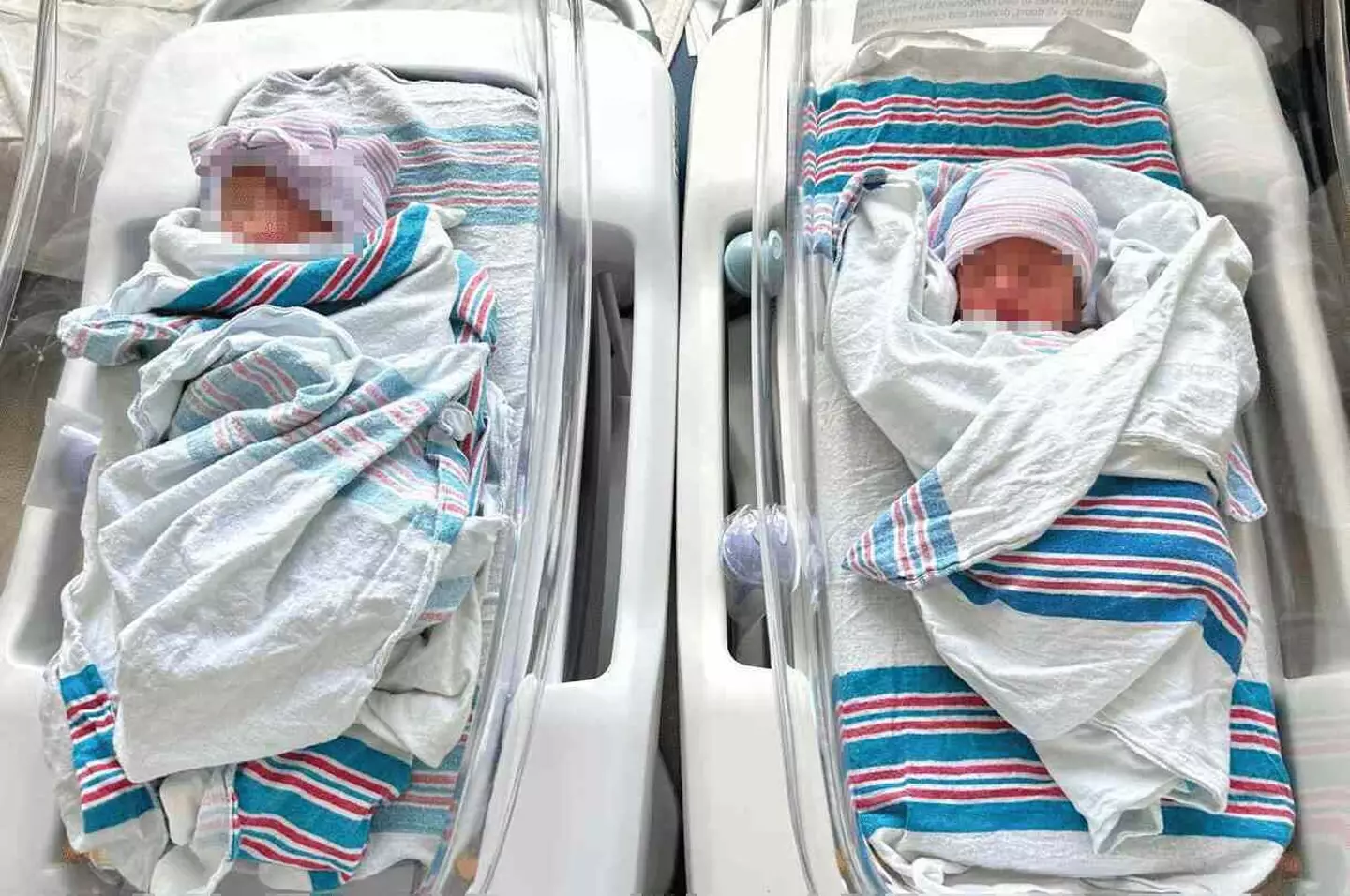 The couple asked doctors to deliver the babies after midnight.