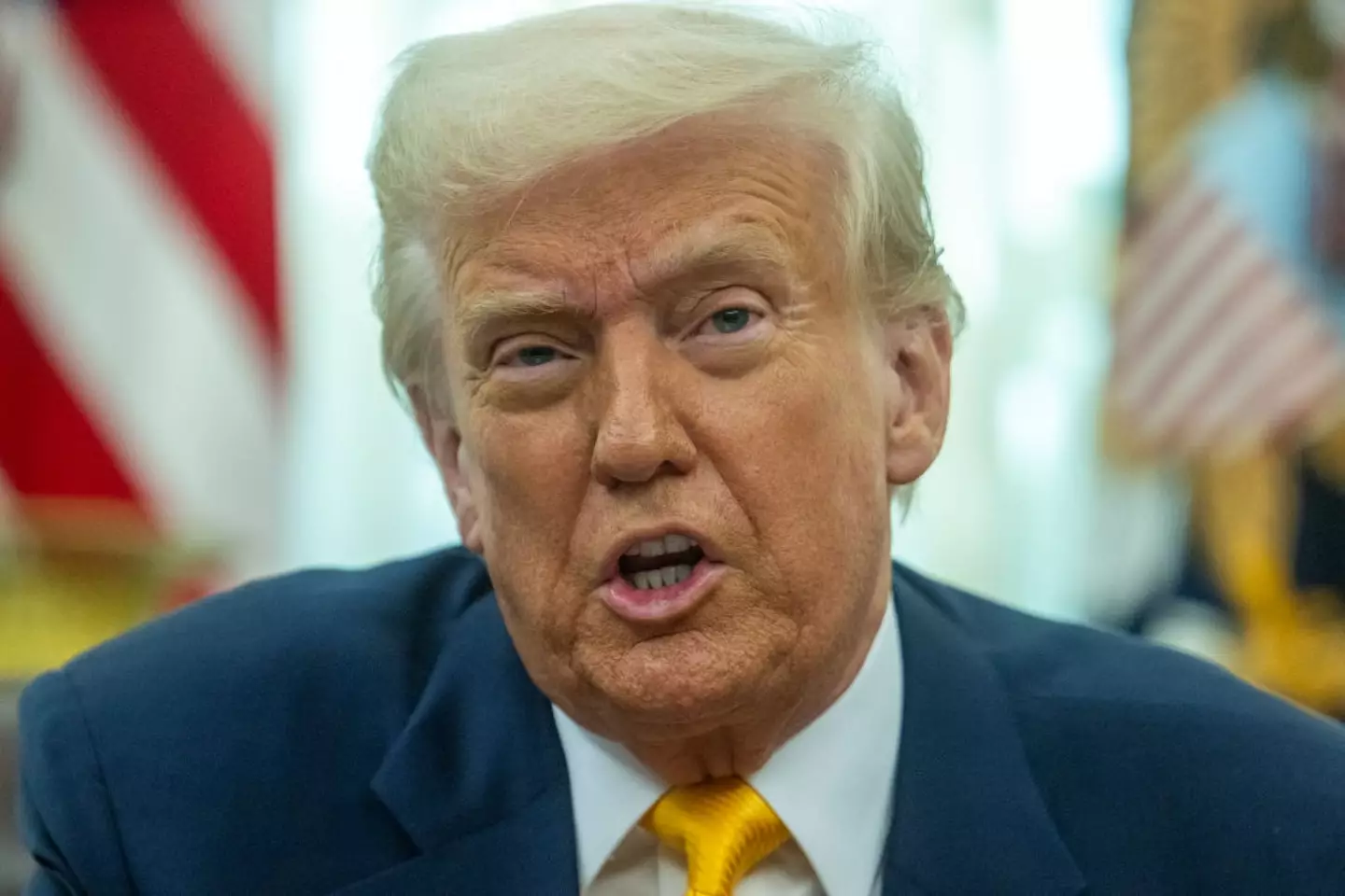 Trump reiterated that interest rates are down (JIM WATSON/AFP via Getty Images)