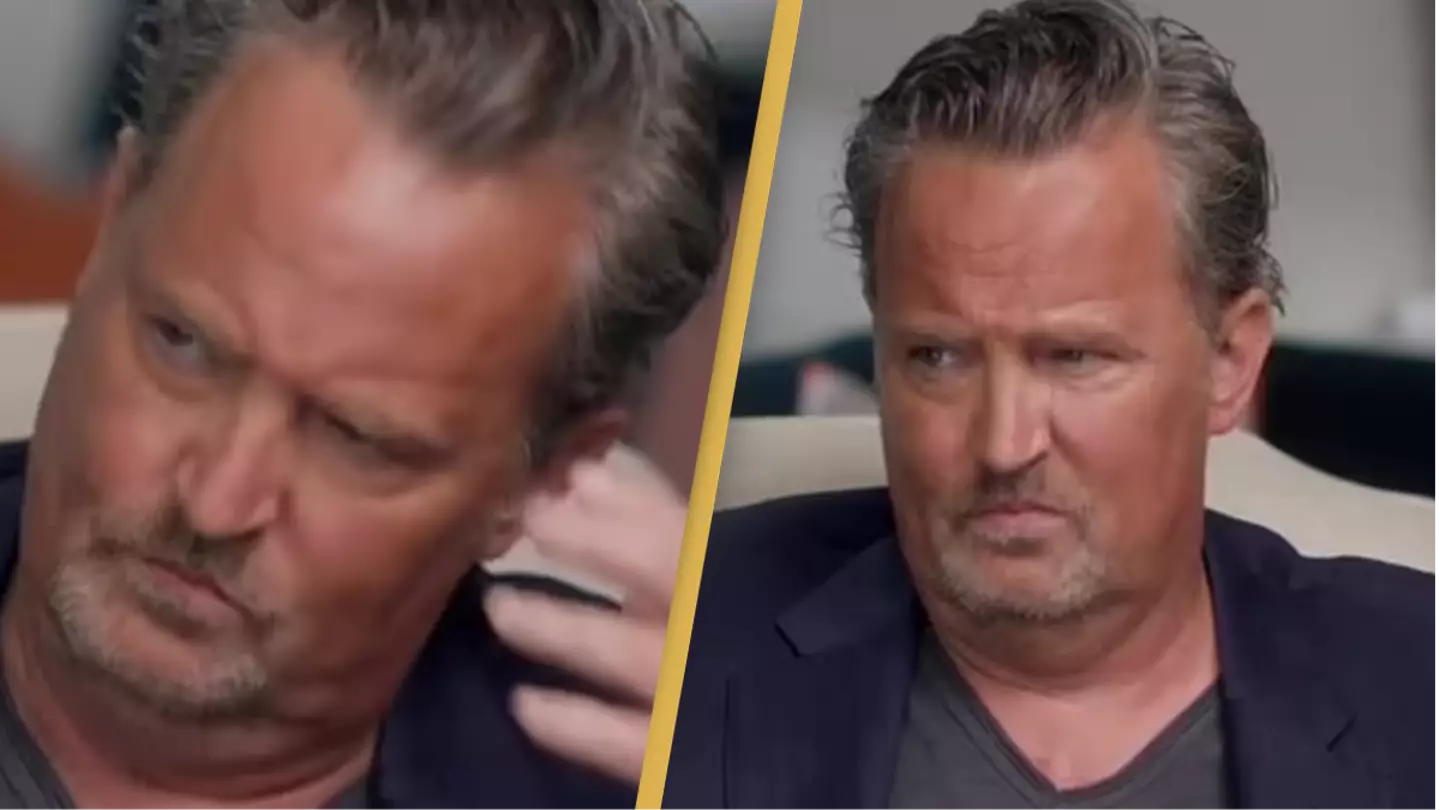 Matthew Perry nearly lost for words after watching Friends clip of him emaciated because of drugs