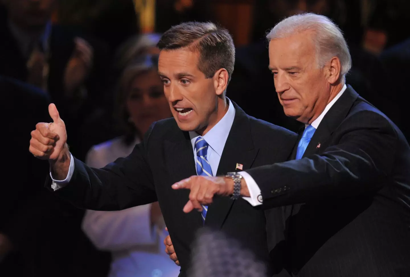 Joe and Beau Biden pictured together in 2008 (PAUL J. RICHARDS/AFP via Getty Images)