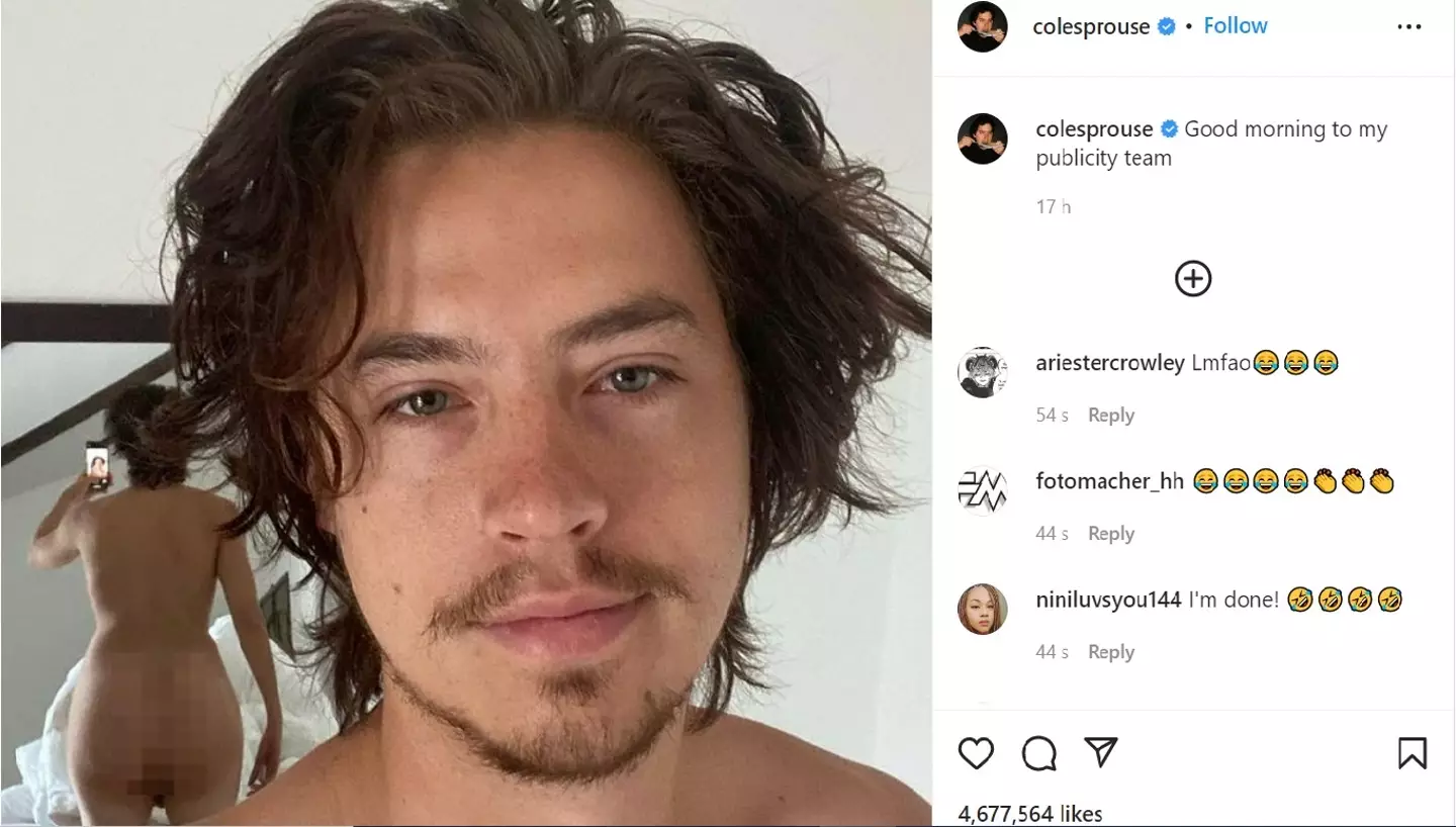 The actor shared the nude photo of himself on Instagram.
