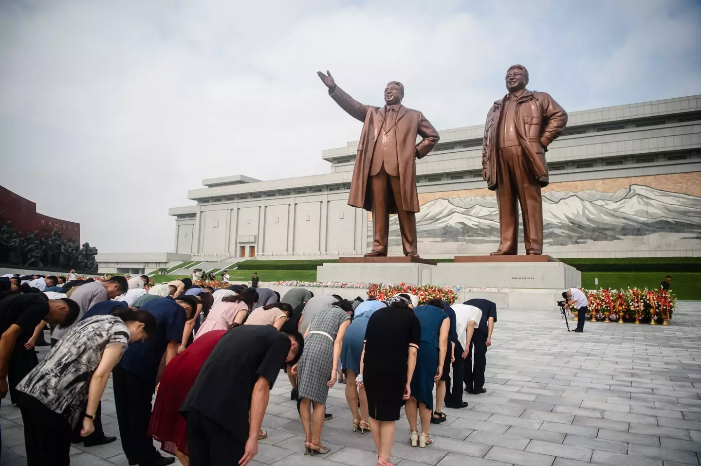Alex took part in a marathon in Pyongyang (KIM WON JIN/AFP via Getty Images)