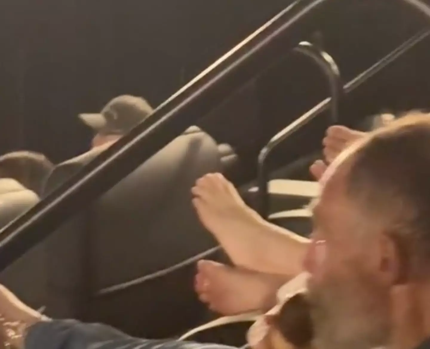 The TikToker was met with a sea of naked feet.