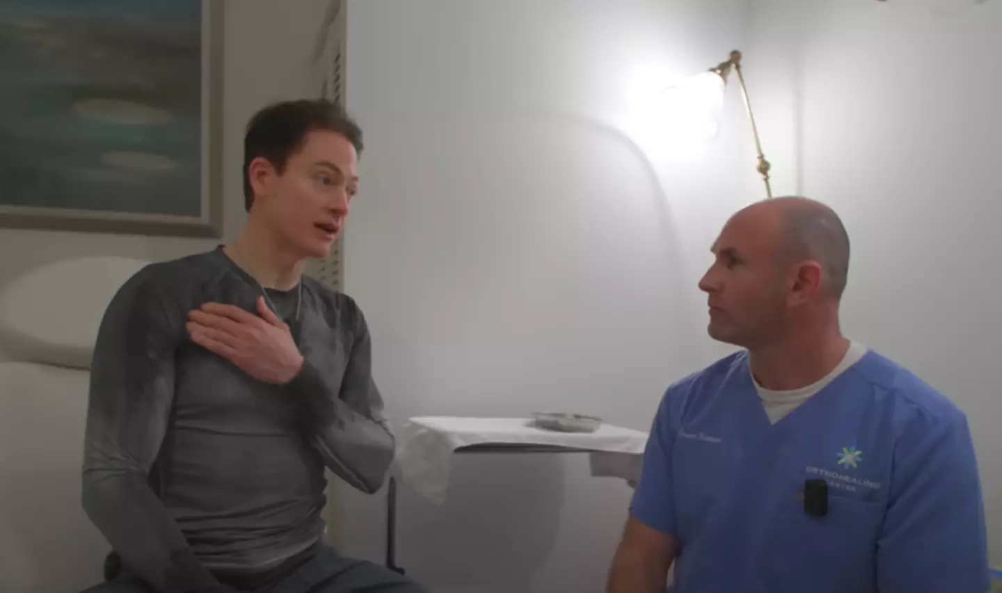 Johnson hopes the procedure will help repair some 'wear and tear' of his joints. (YouTube/Bryan Johnson)
