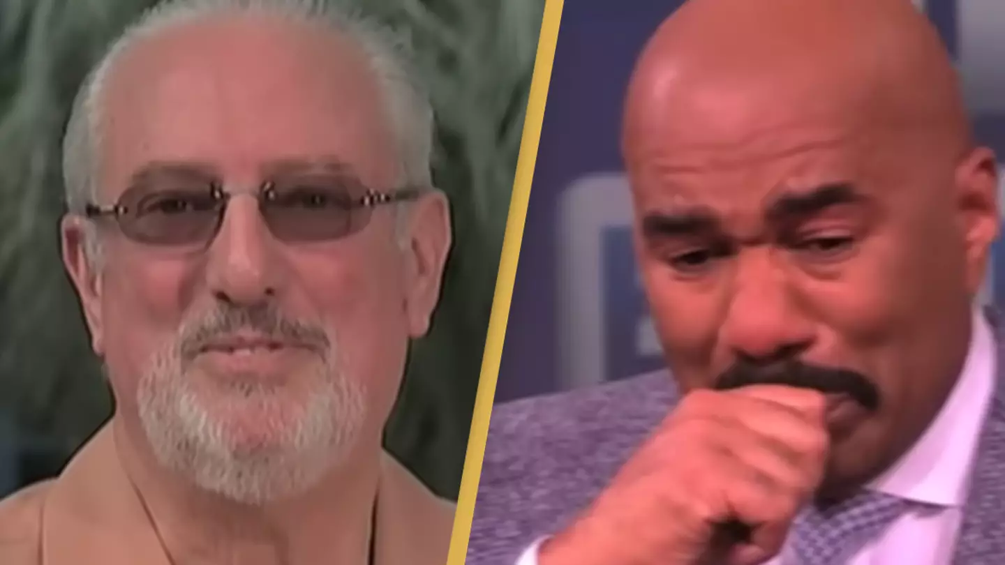 Steve Harvey was left in tears after being surprised by couple who helped him while homeless and living in car